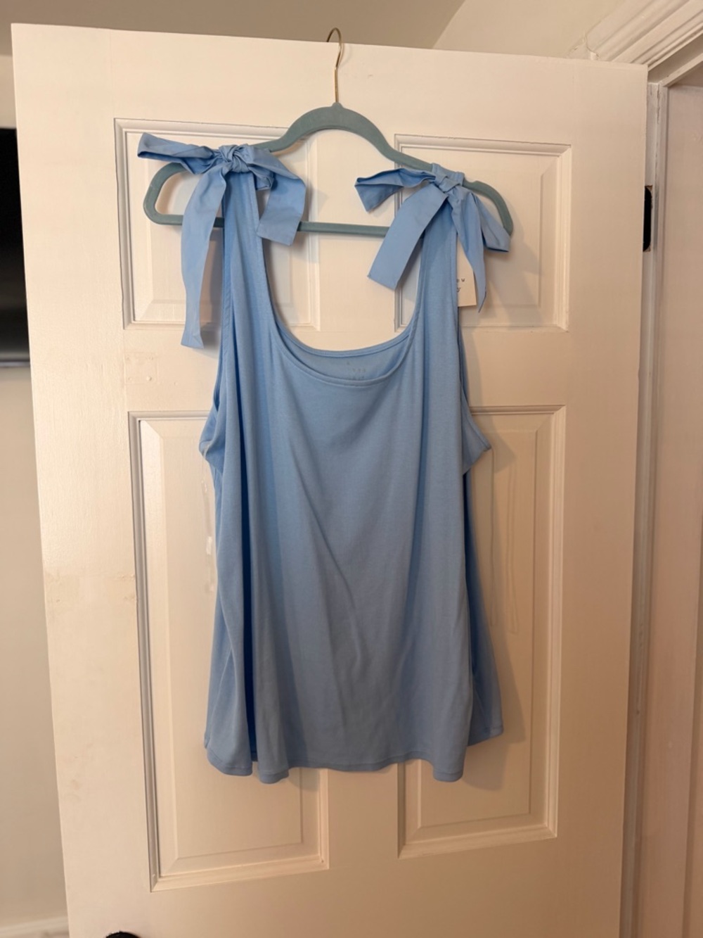 Target Light Blue Tie-Shoulder Tank Top